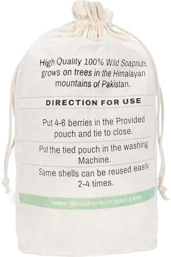 Organic Soap Nuts Deseeded 1lb/450g With 2 Wash Bag Approx 180 Loads - Thumbnail 3