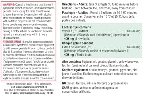Valerian Root 400mg 60 Softgels - Thumbnail 3