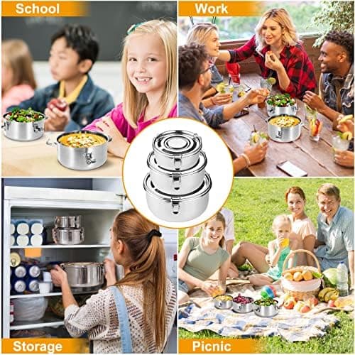 Premium Stainless Steel Food Storage Containers 304 Grade - Thumbnail 4