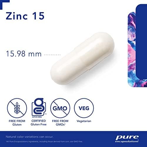 Zinc 15 Mg - Zinc Picolinate Supplement For Immune System Support - For Wound Healing - With Premium Zinc Picolinate - 180 Capsules - Thumbnail 3
