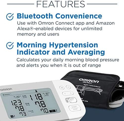 Gold Wireless Upper Arm Blood Pressure Monitor With Side-by-Side LCD Comparison 2-User 120-Reading Memory - Thumbnail 2