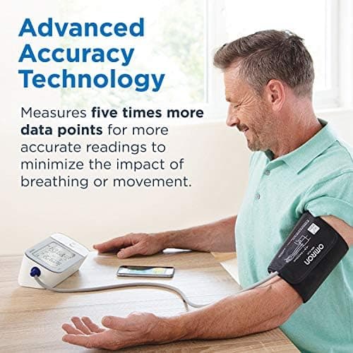 Gold Wireless Upper Arm Blood Pressure Monitor With Side-by-Side LCD Comparison 2-User 120-Reading Memory - Thumbnail 4