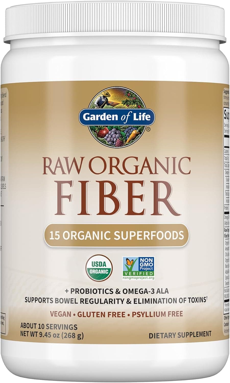 Raw Organic Fiber Supplement Powder
