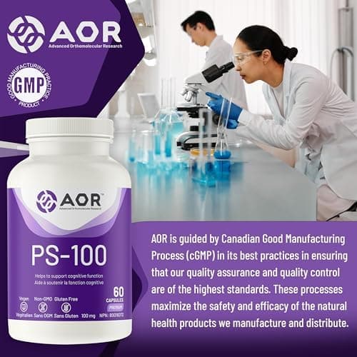 PS-100 Phosphatidylserine 100mg, 60 Caps 20-Day Supply - Vegan And Non-GMO - Ideal For Supporting Mental Clarity, Focus & Cognitive Support - Contains PS Phosphatidylserine From Sunflower Lecithin - Thumbnail 7