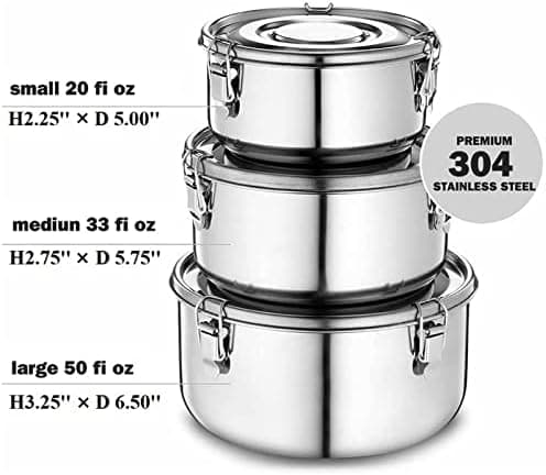 Premium Stainless Steel Food Storage Containers 304 Grade - Thumbnail 6