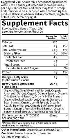 Raw Organic Fiber Supplement Powder - Thumbnail 5