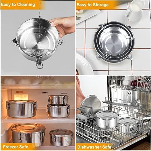 Premium Stainless Steel Food Storage Containers 304 Grade - Thumbnail 5